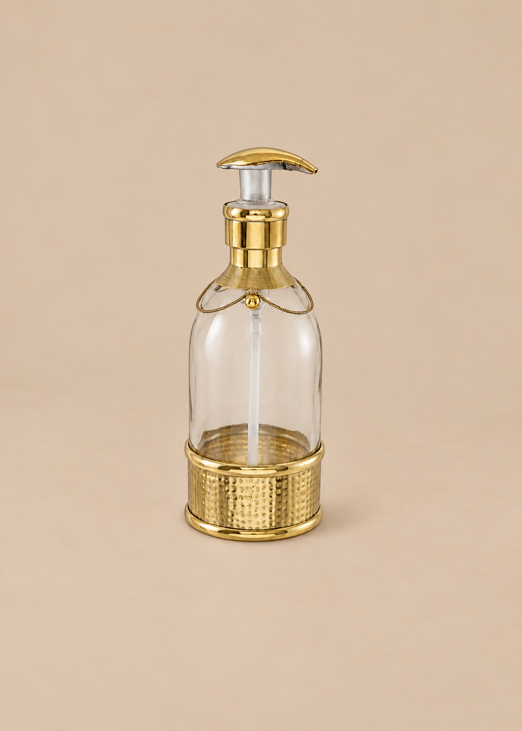 Zeepdispenser Glas & Messing