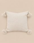 Pompom Kussen Wit 35x35cm