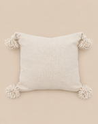 Pompom Kussen Wit 35x35cm