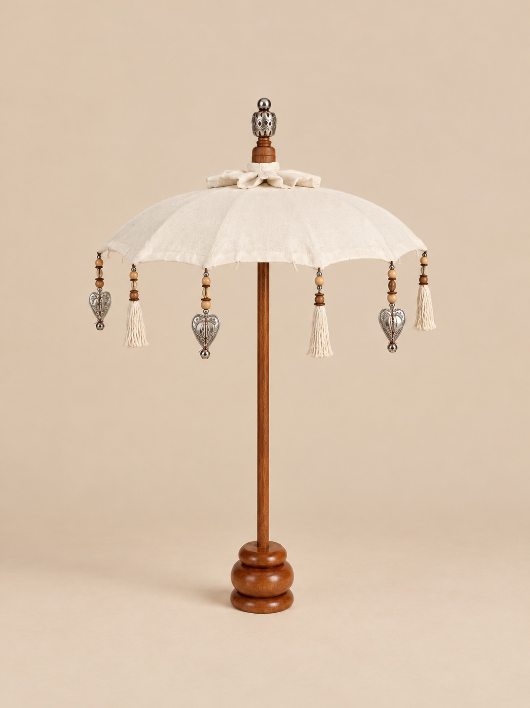 Boho tafelparasol zilver