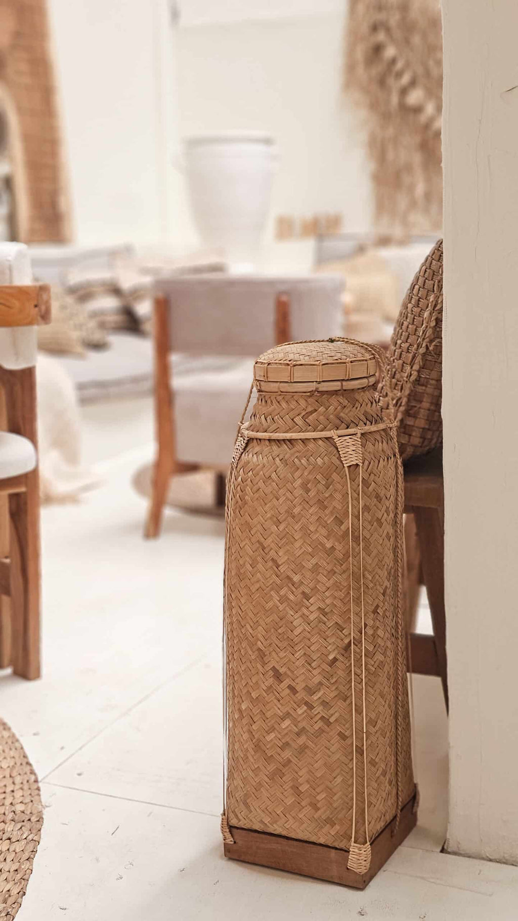 Bamboe mand met deksel