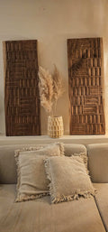 Houten vaas buts 25cm