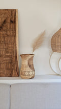 Suar vaas met carving 40cm