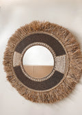 Spiegel Raffia donker 80cm