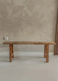 Teak houten bankje 120cm