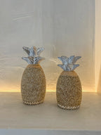Houten ananas met glaskralen
