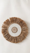 Wanddecoratie Raffia wit