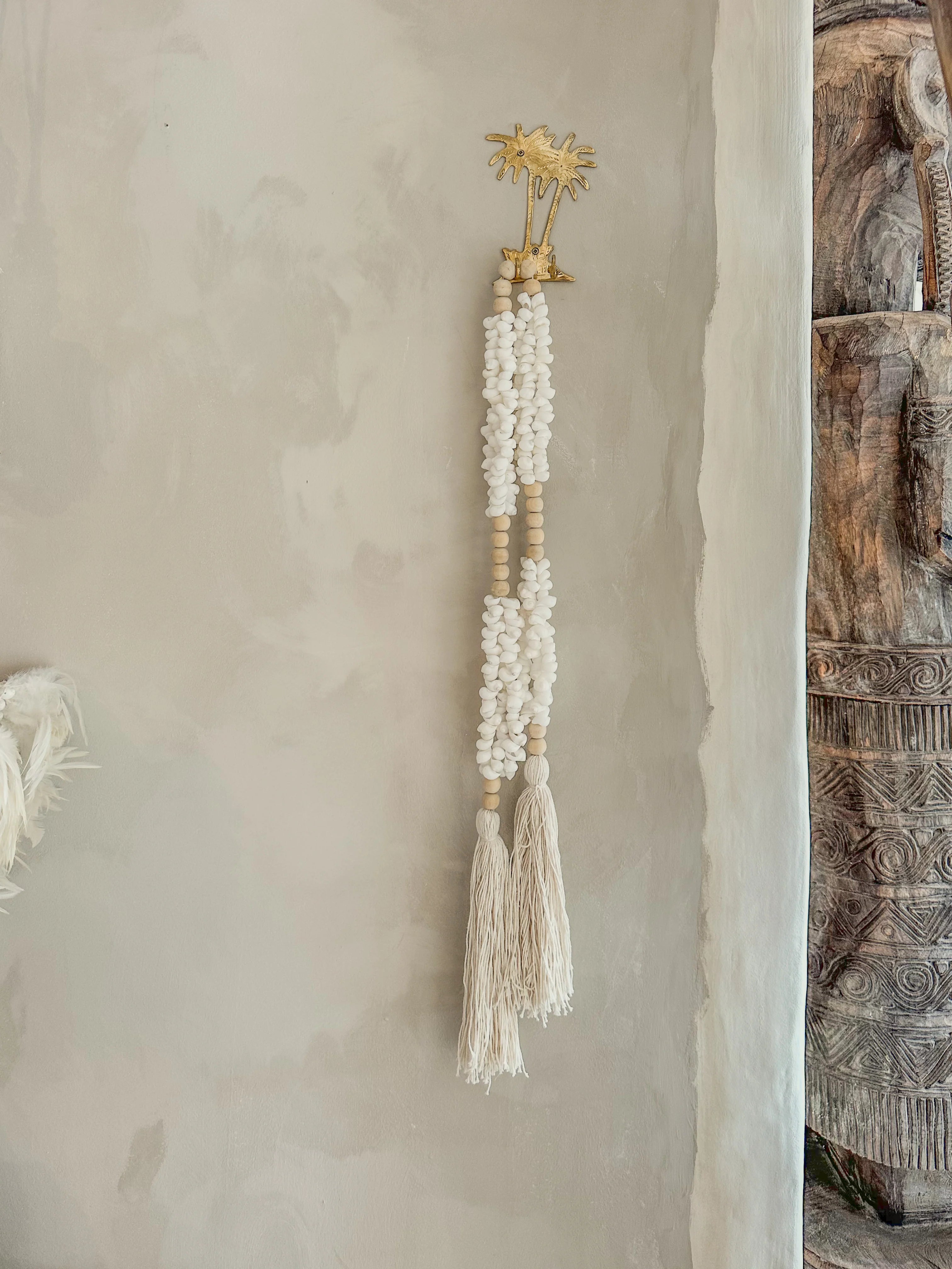 Decoratieve schelpenketting kralen en kwasten