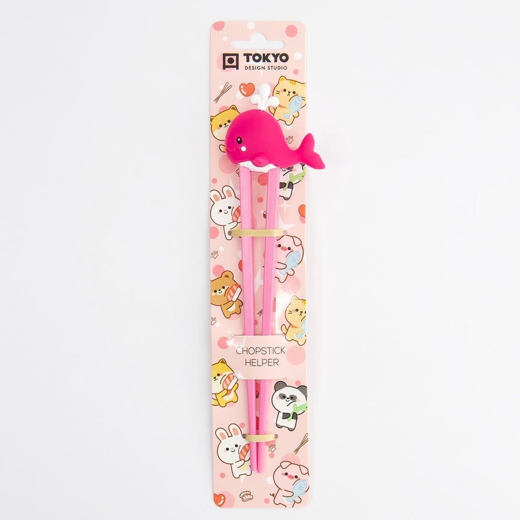 Kinderstokjes met roze walvis motief, leuk en kleurrijk cadeau voor kinderen