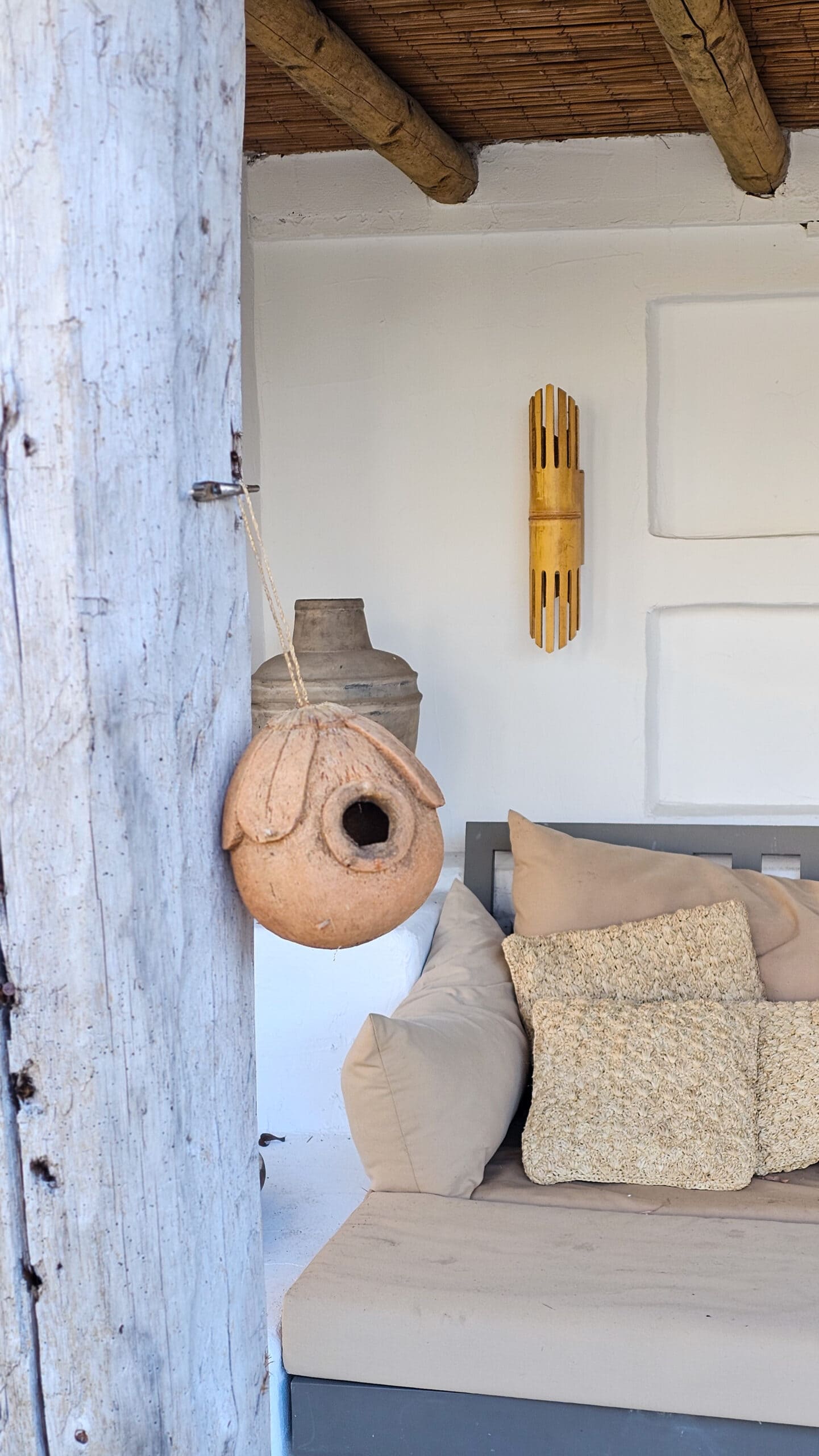 Kokosnoot vogelhuisje