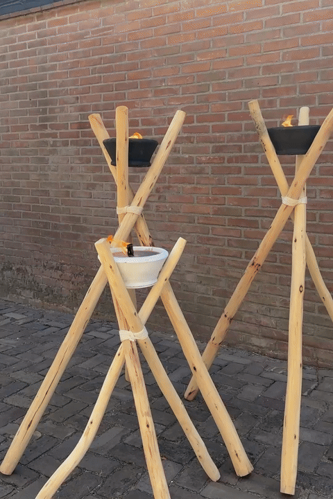 Tuin fakkel driepoot