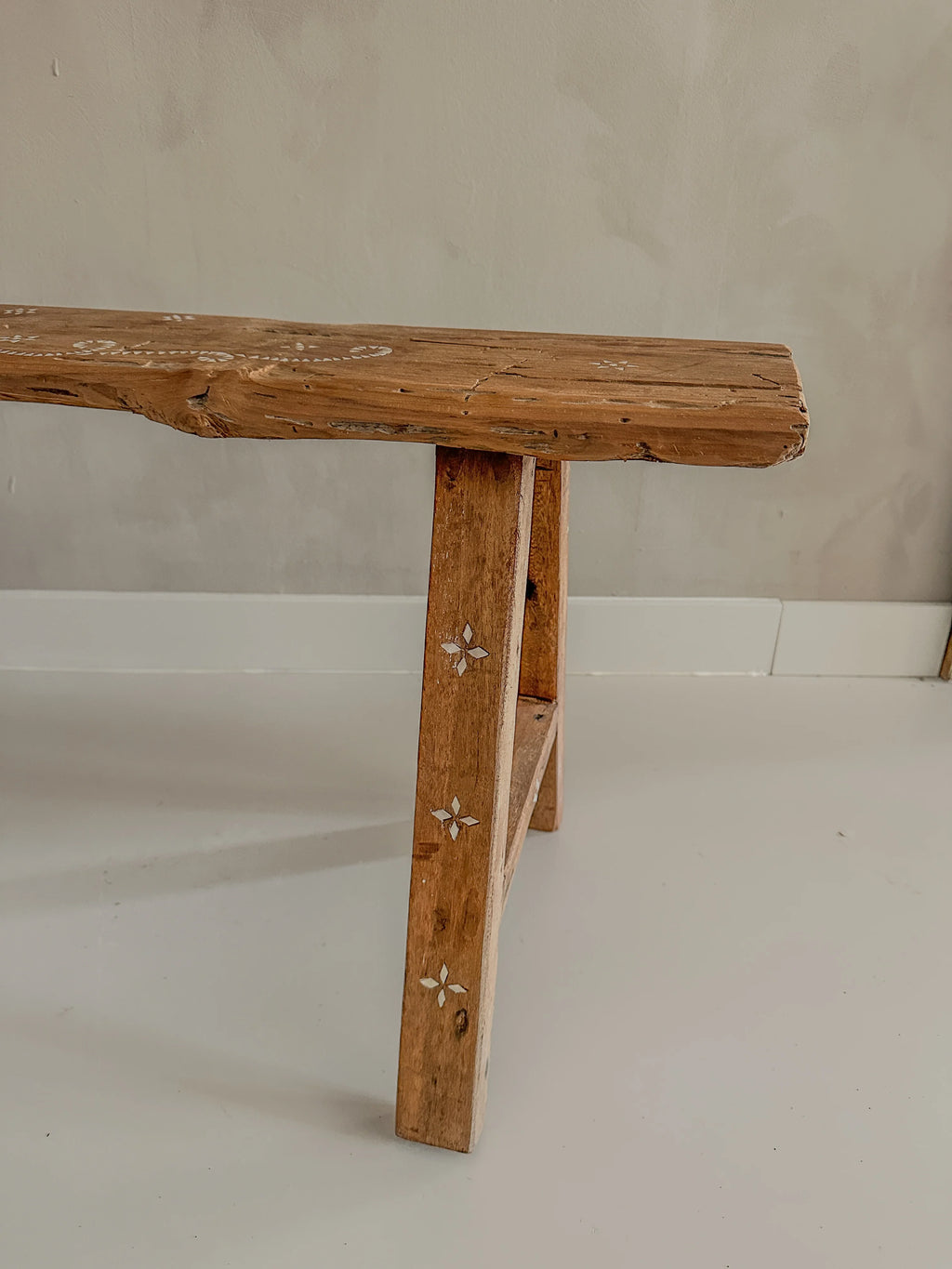 Teak houten bankje 130cm