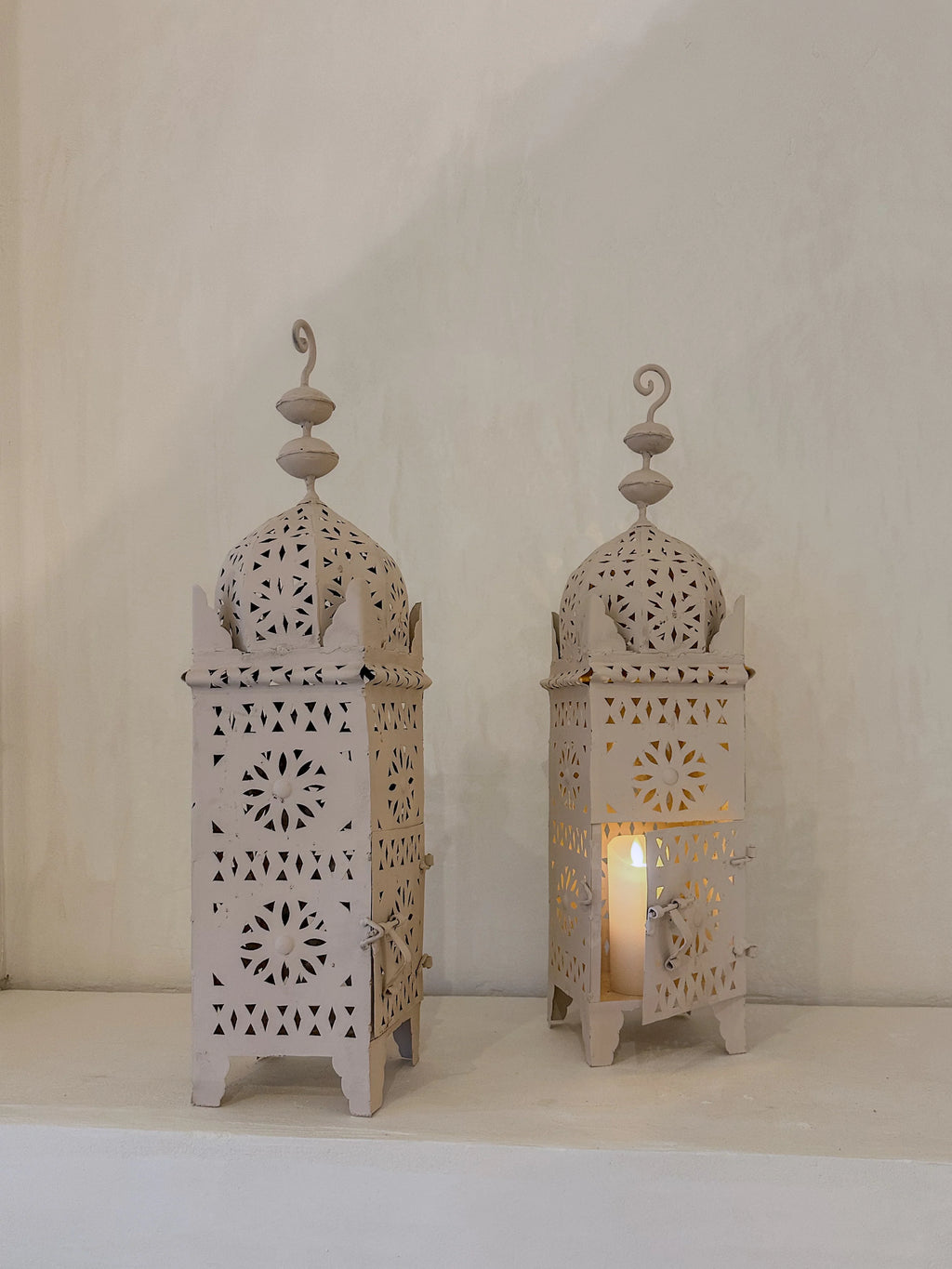 Lantaarn beige 60cm
