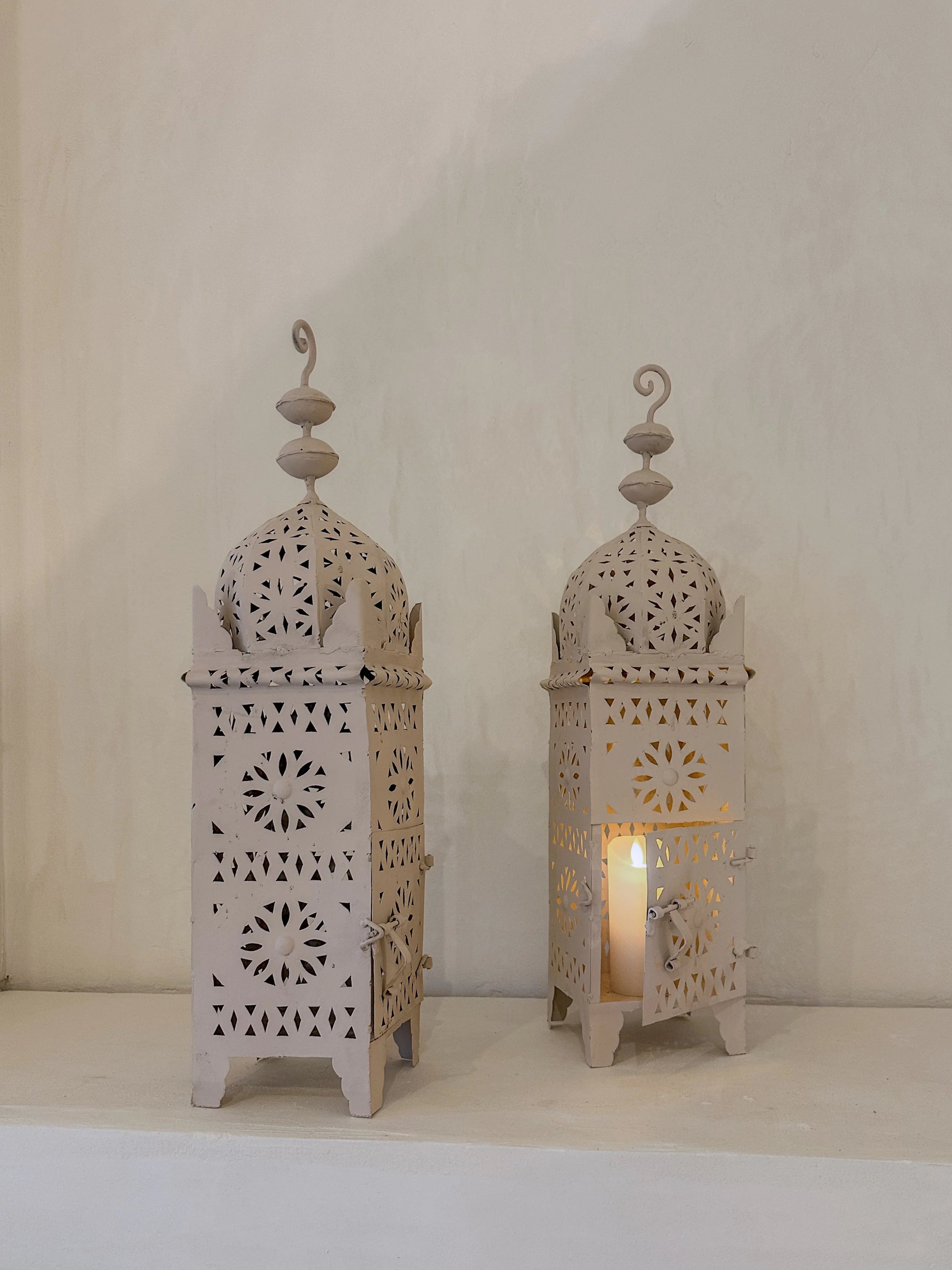 Lantaarn beige 60cm
