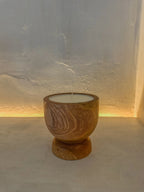 Teak houten kaars