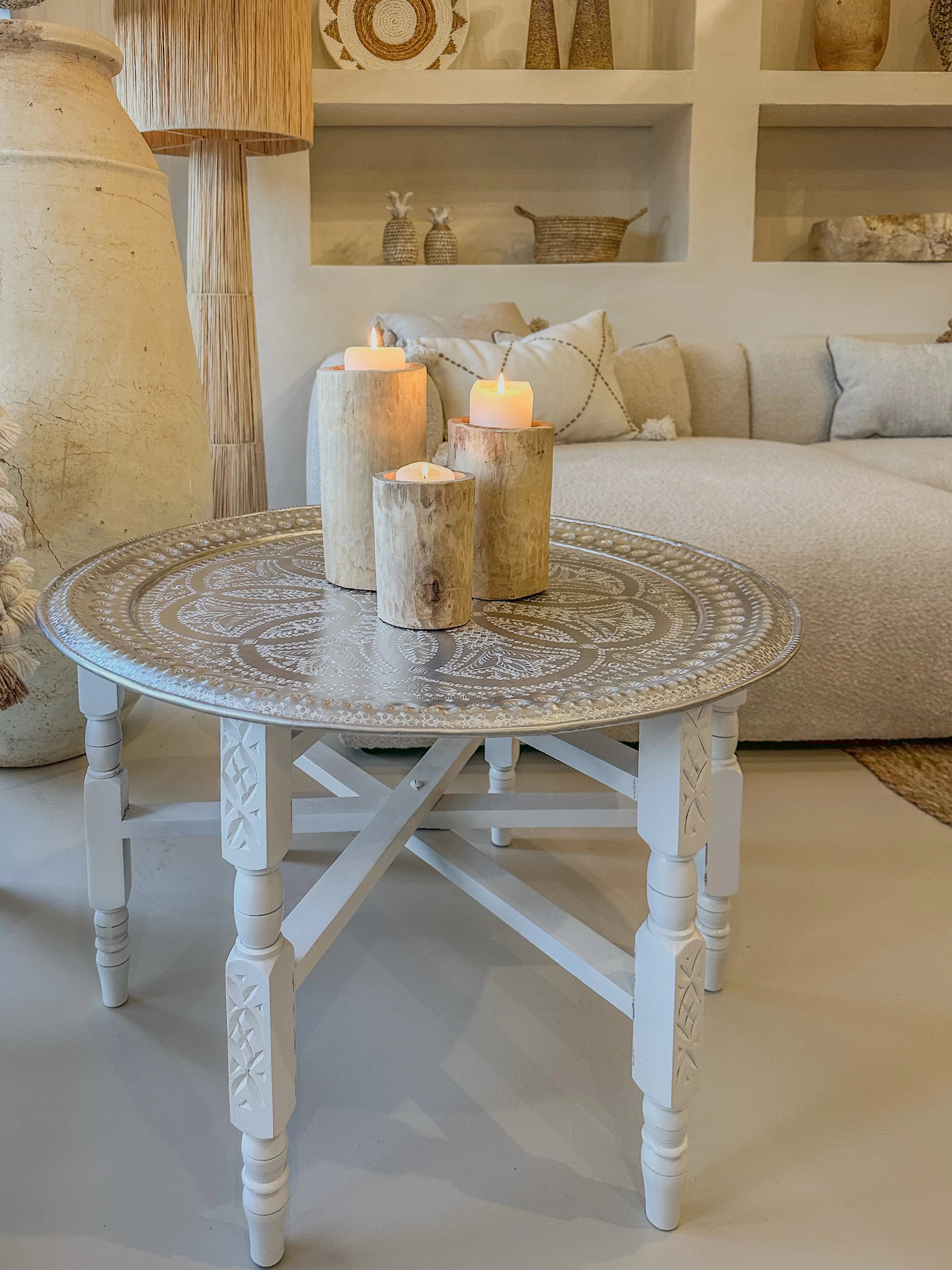 Houten onderstel wit