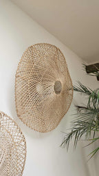 Rotan wand- of hanglamp 80cm