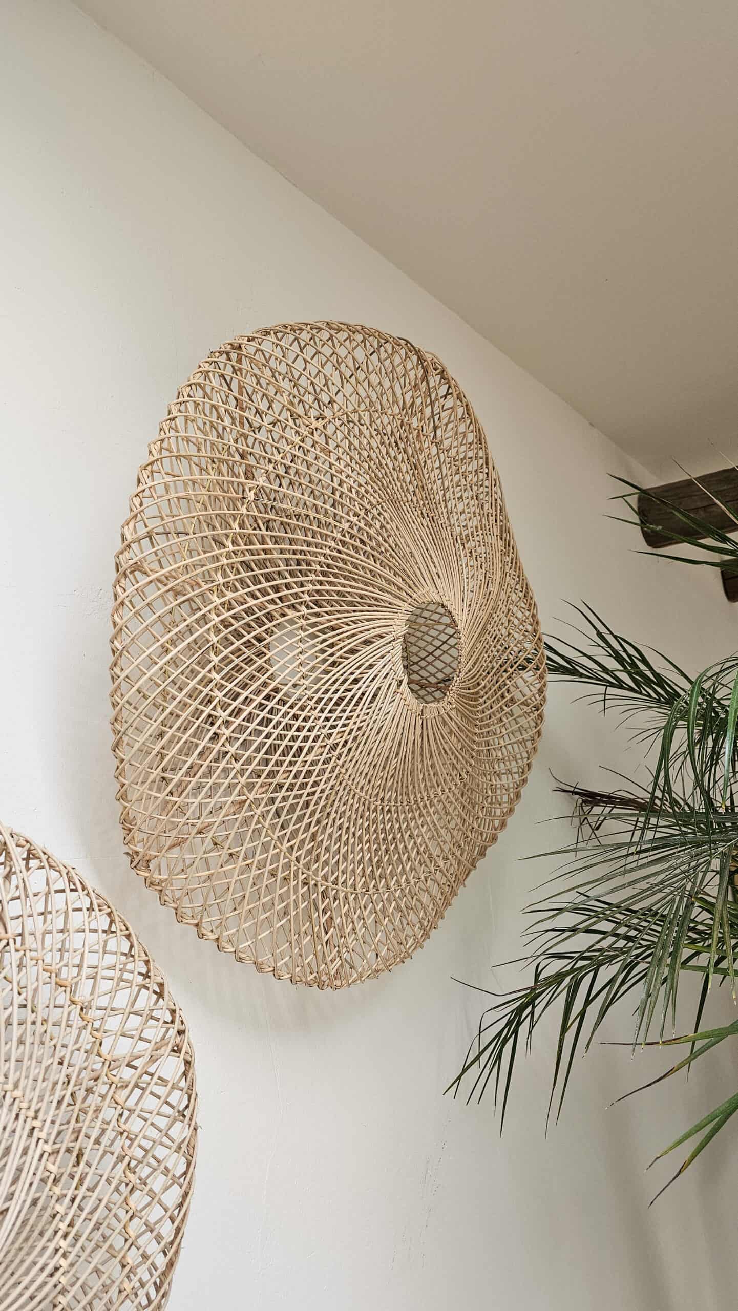 Rotan wand- of hanglamp 80cm