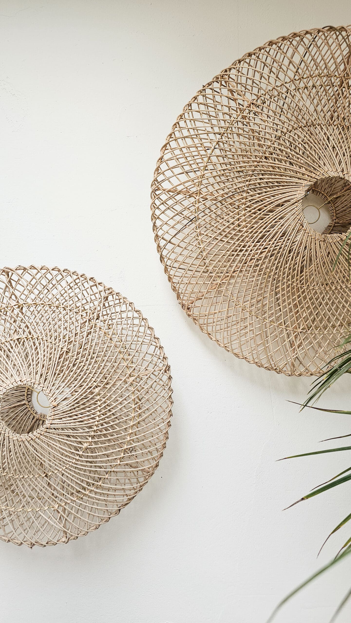 Rotan wand- of hanglamp 80cm