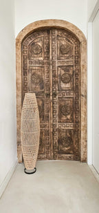 Staande open rotan lamp