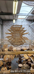 Organische rotan hanglamp xl