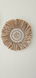 Raffia wanddecoratie summer