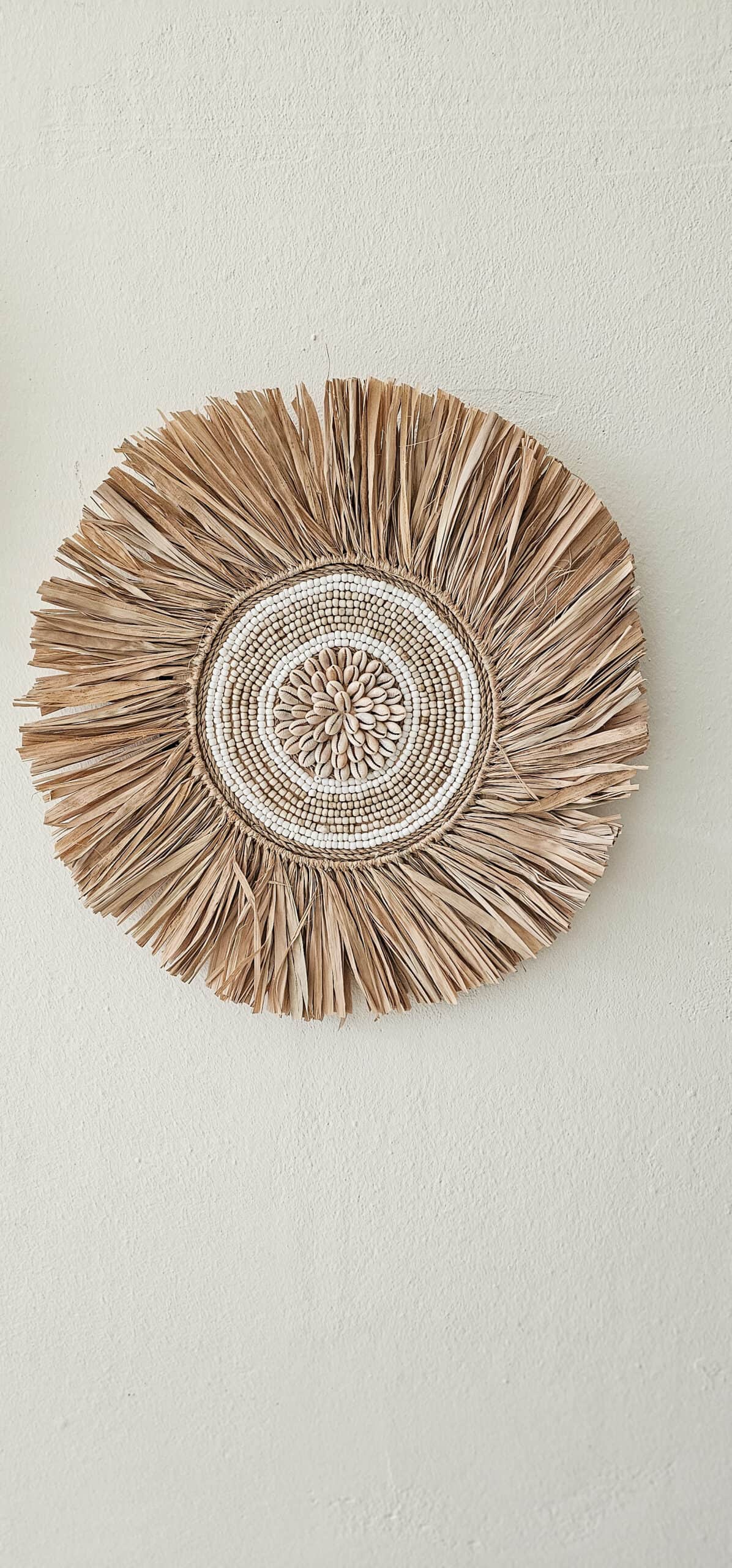 Raffia wanddecoratie summer