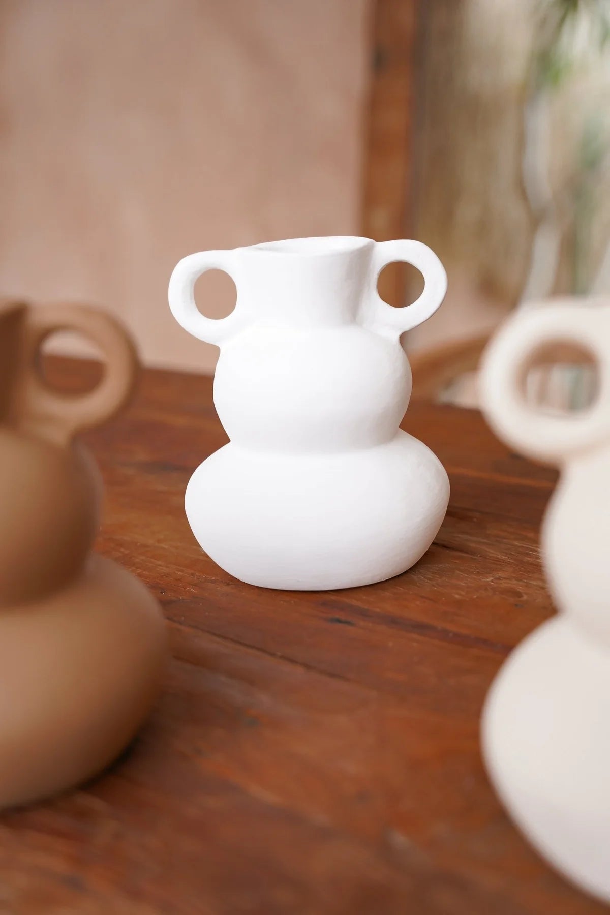 Terracotta vaas wit