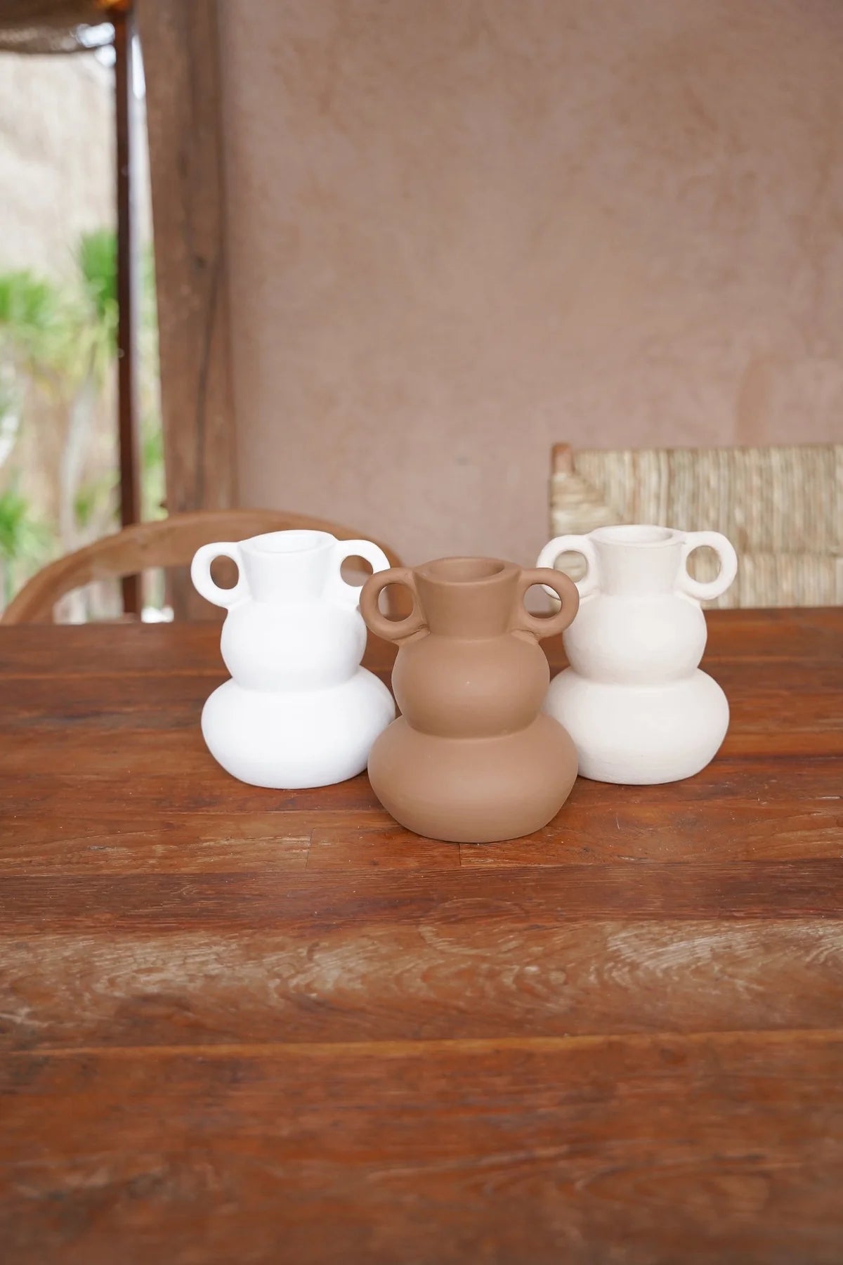 Terracotta vaas beige