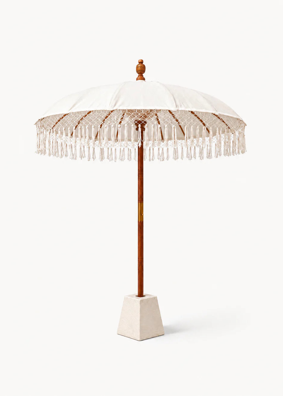 Boho beige parasol