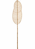 Groot decoratief bamboe blad op stok 200 cm, naturel, bohemian coastal Japandi interieur
