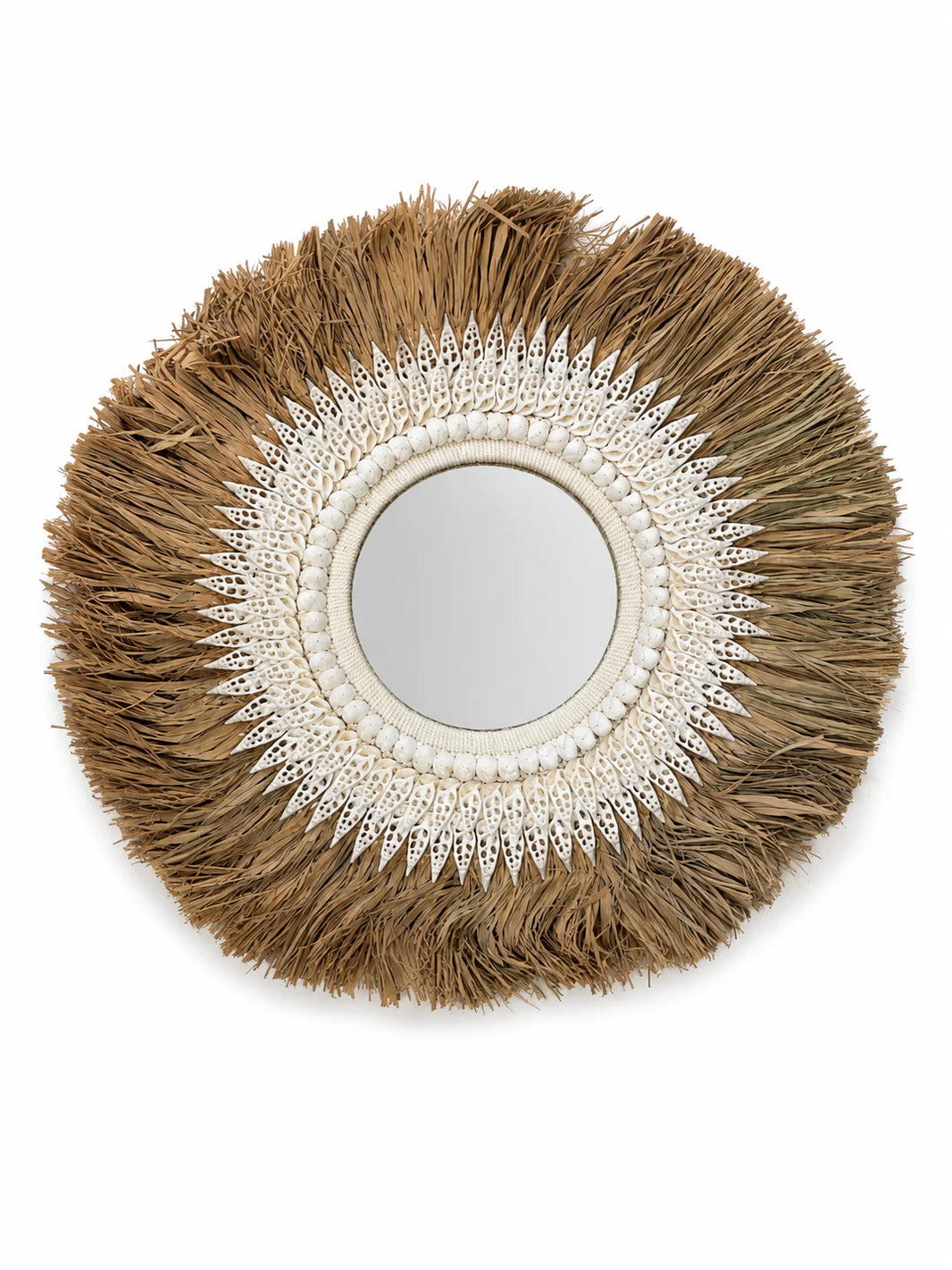 Spiegel Raffia Coral