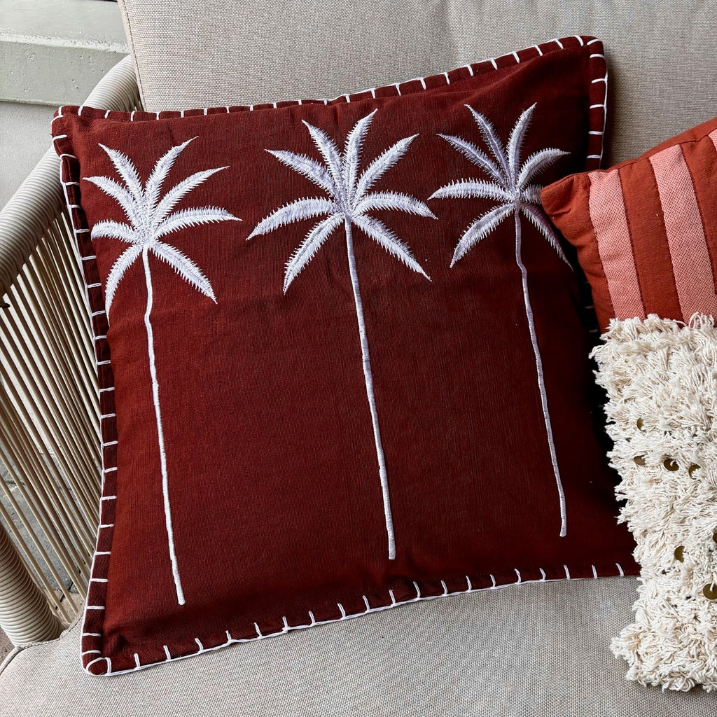 Kussen Bordeaux Palmtree