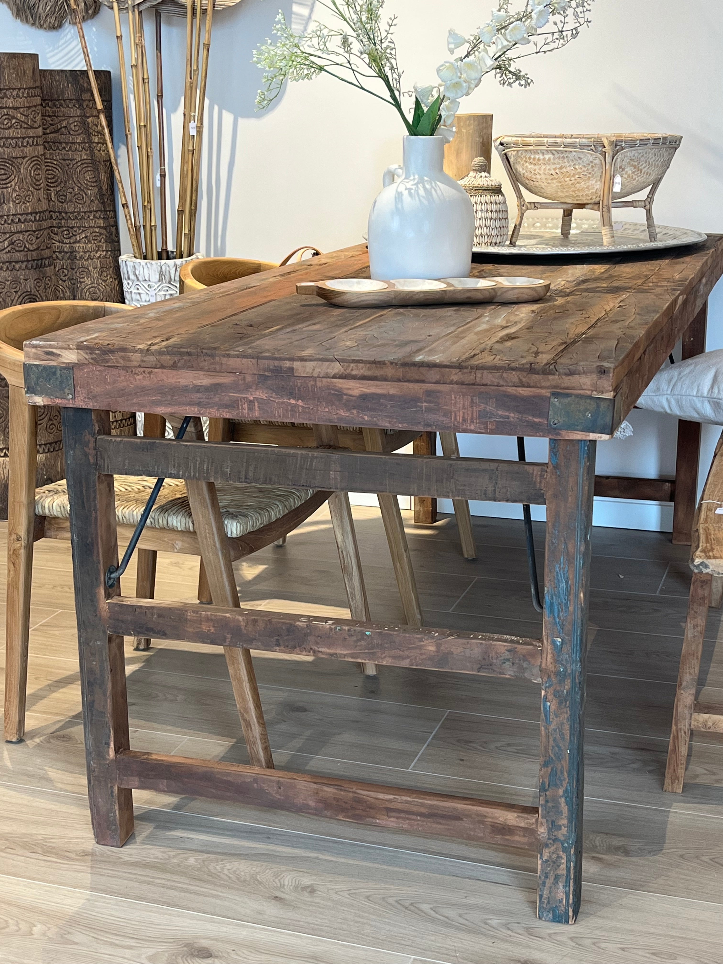 Teakhouten tafel inklapbaar 180x80cm