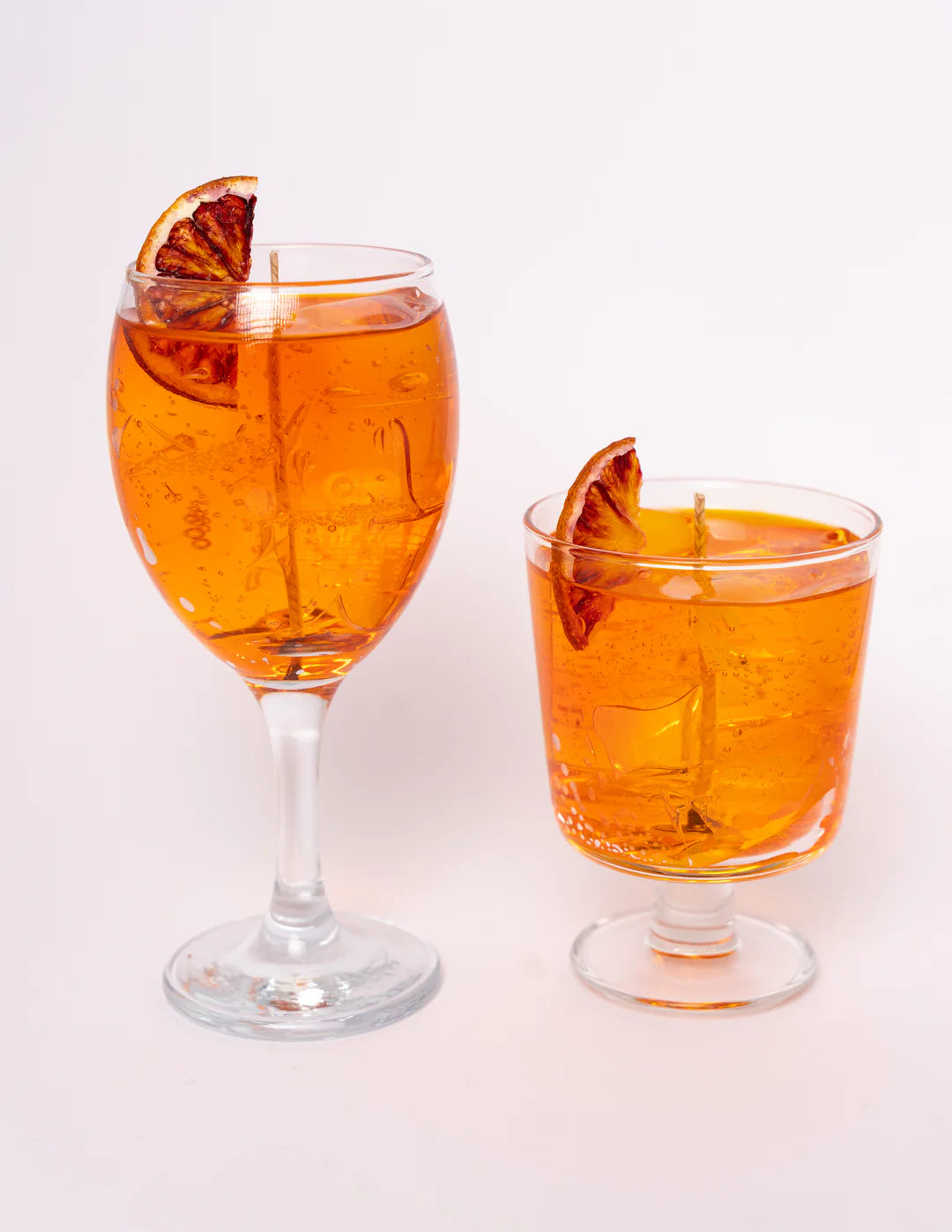 Aperol Spritz kaars - Handgemaakt