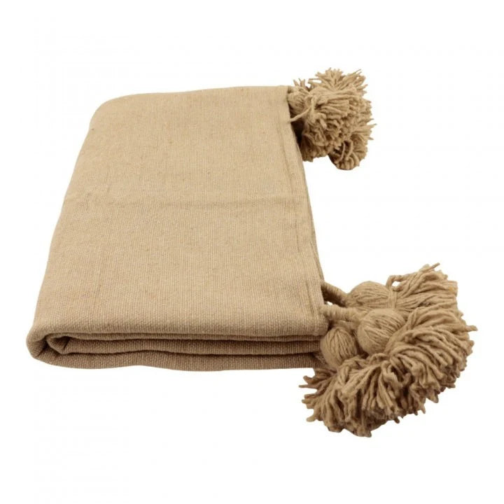 Pompom Plaid - Camel