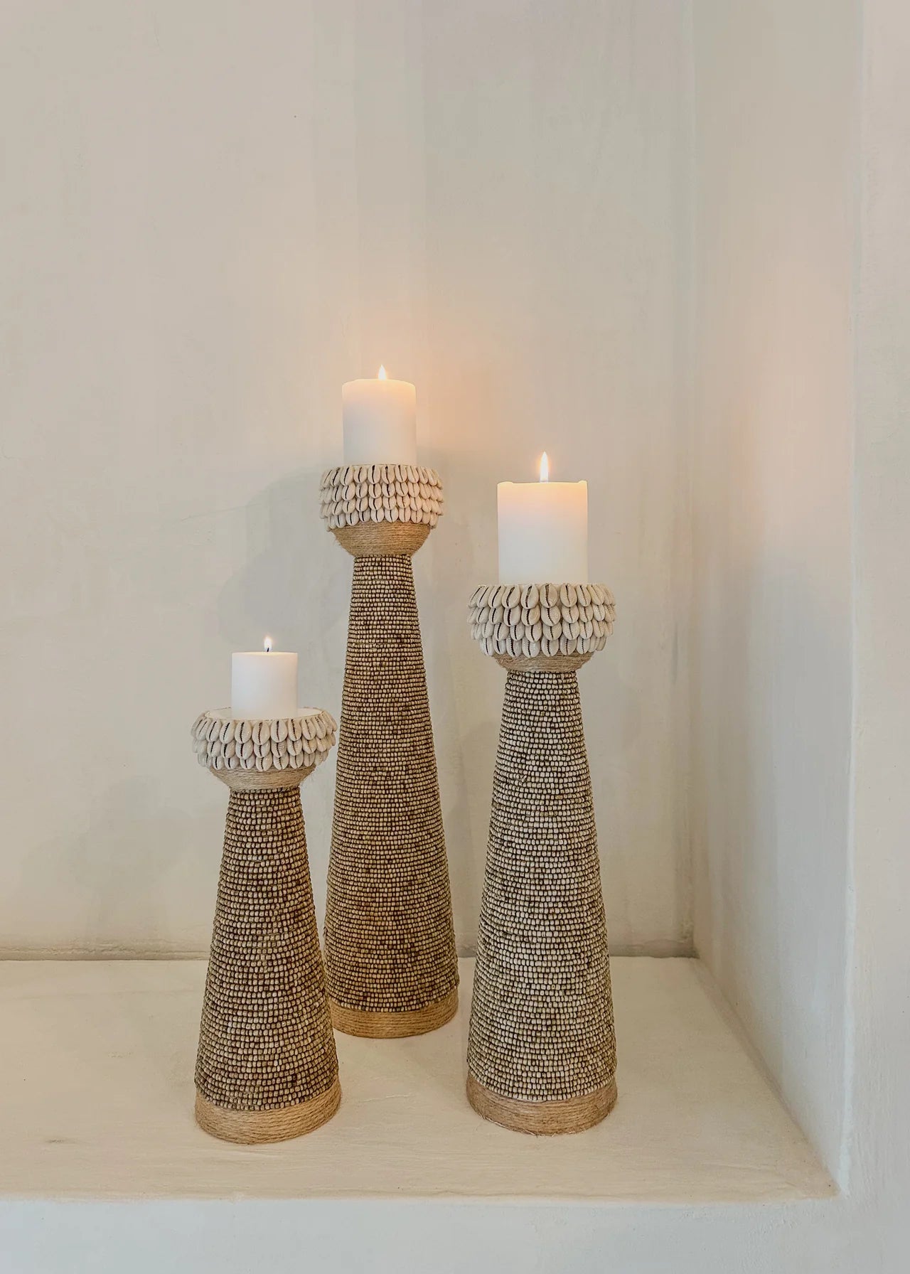 Kandelaar Bumi - Beige