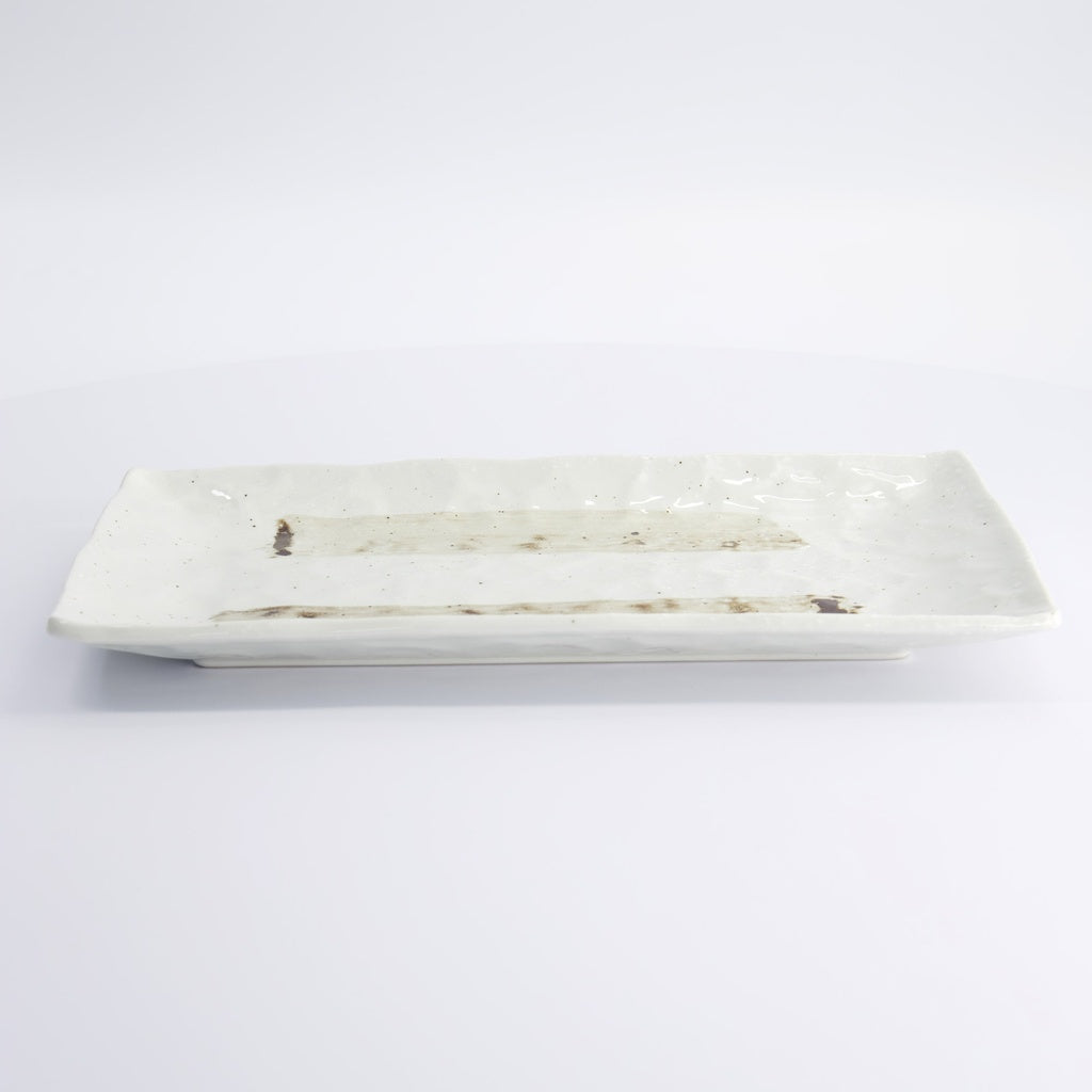 Mino Craft Rectangular Plate White