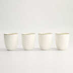 White & Gold Cup Set 4pcs