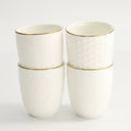 White & Gold Cup Set 4pcs