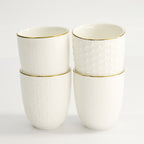 White & Gold Cup Set 4pcs