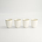 White & Gold Cup Set 4pcs