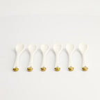 White & Gold Spoon Set 6pcs